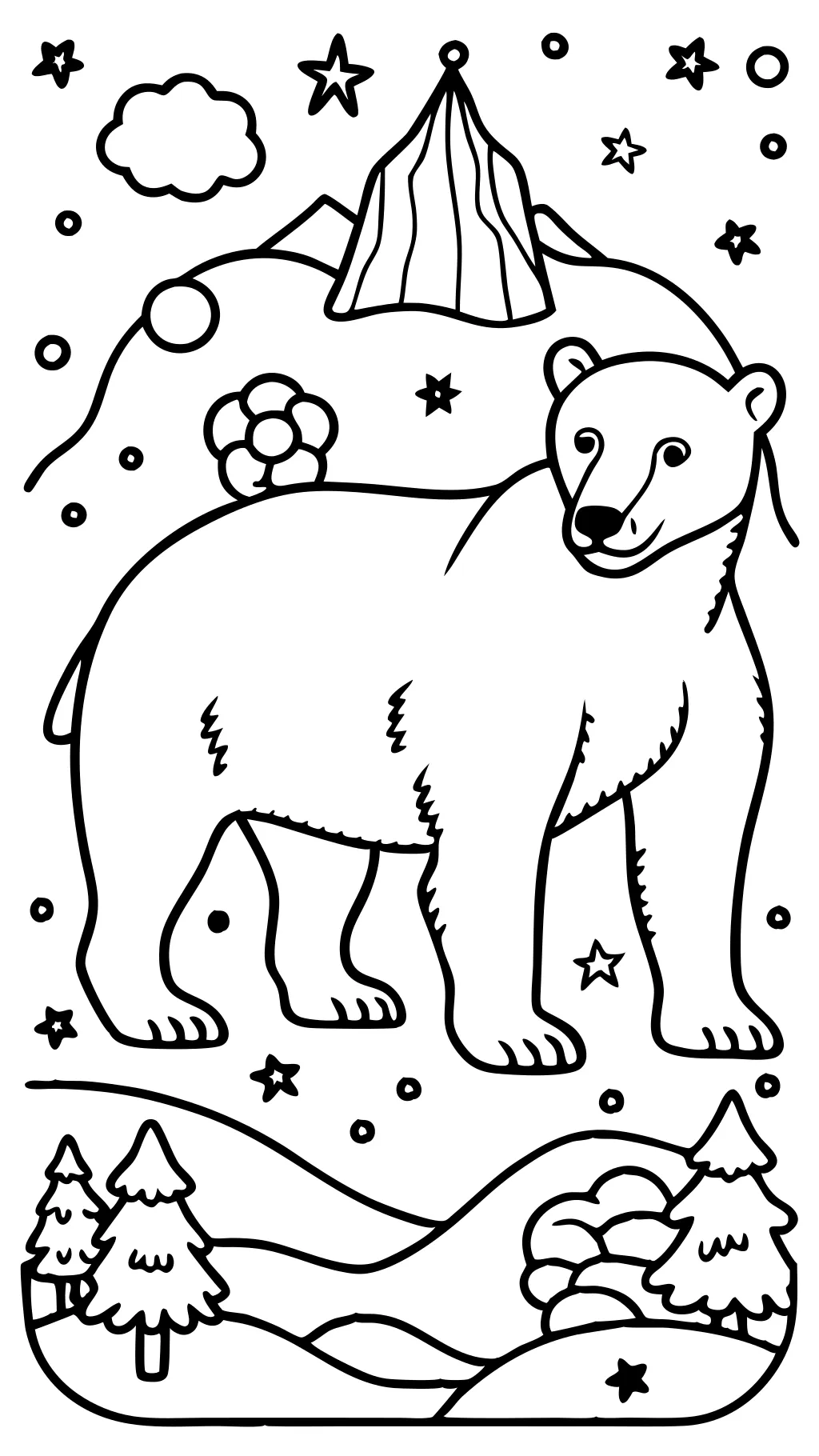 páginas para colorear oso polar